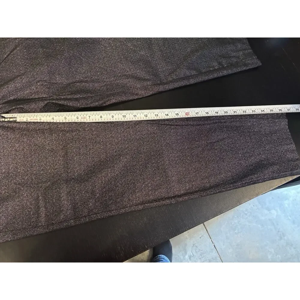 Lane Bryant Allie Shimmer Slim Pants Metallic Charcoal Career Evening Plus 16 - Picture 6 of 7